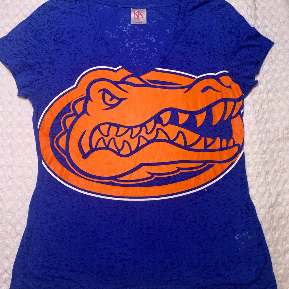 Knights Apparel Blue Tee with Orange Graphic